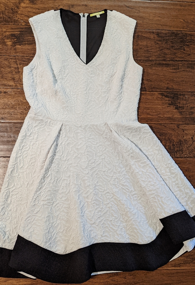 White dress with sheer black back